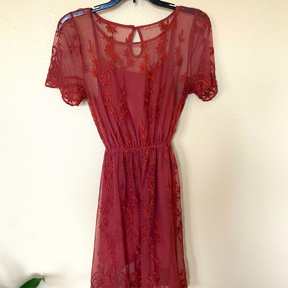 Forever 21 Dusty Red Dress